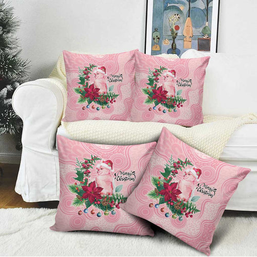 Watercolor Pink Galah Flowers Pillow Cover Australia Christmas Vibes - Aussie Hoodie