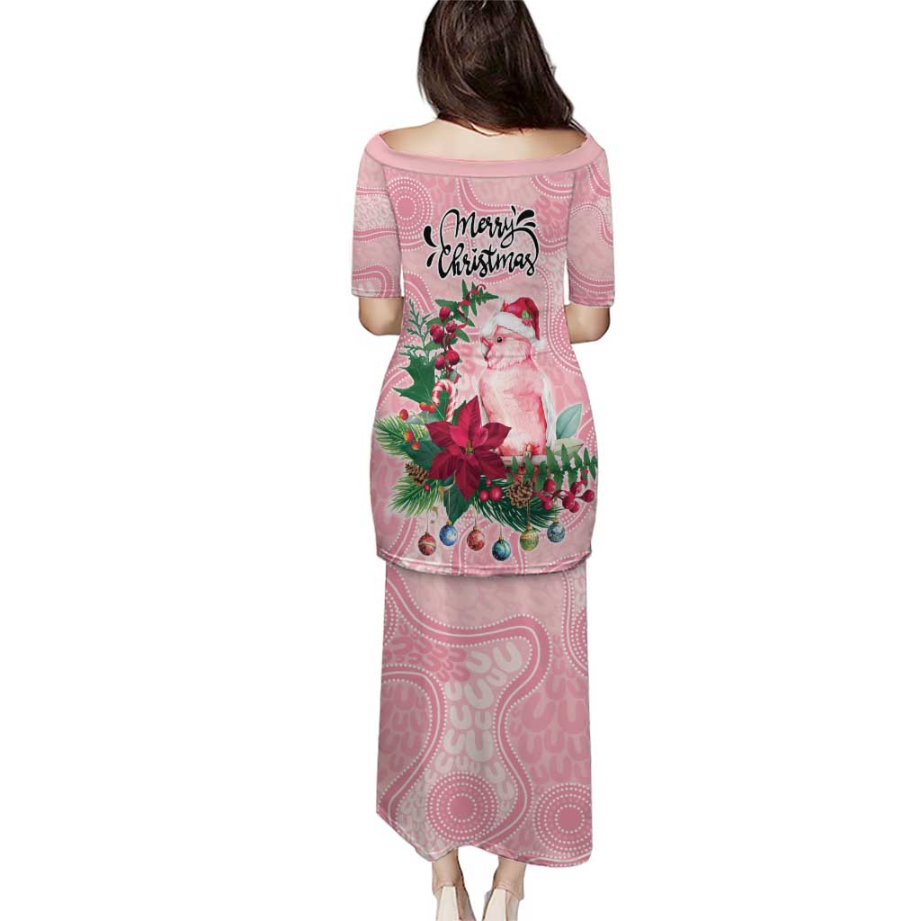 Watercolor Pink Galah Flowers Puletasi Australia Christmas Vibes - Aussie Hoodie