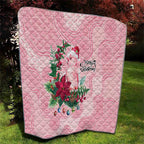 Watercolor Pink Galah Flowers Quilt Australia Christmas Vibes - Aussie Hoodie