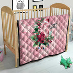 Watercolor Pink Galah Flowers Quilt Australia Christmas Vibes - Aussie Hoodie