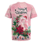 Watercolor Pink Galah Flowers Rugby Jersey Australia Christmas Vibes - Aussie Hoodie