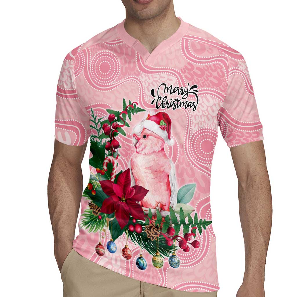 Watercolor Pink Galah Flowers Rugby Jersey Australia Christmas Vibes - Aussie Hoodie