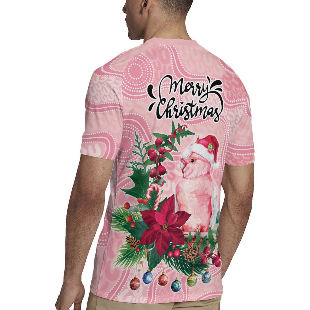 Watercolor Pink Galah Flowers Rugby Jersey Australia Christmas Vibes - Aussie Hoodie