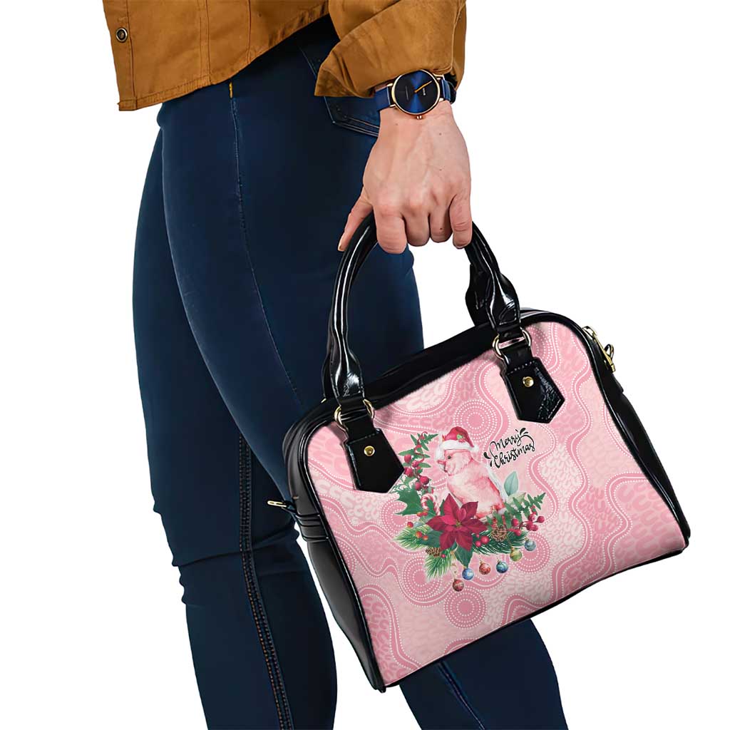 Watercolor Pink Galah Flowers Shoulder Handbag Australia Christmas Vibes - Aussie Hoodie