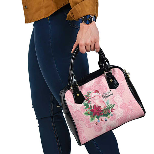 Watercolor Pink Galah Flowers Shoulder Handbag Australia Christmas Vibes - Aussie Hoodie
