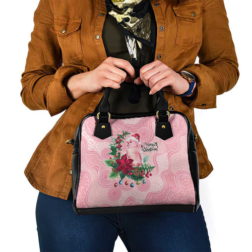 Watercolor Pink Galah Flowers Shoulder Handbag Australia Christmas Vibes - Aussie Hoodie