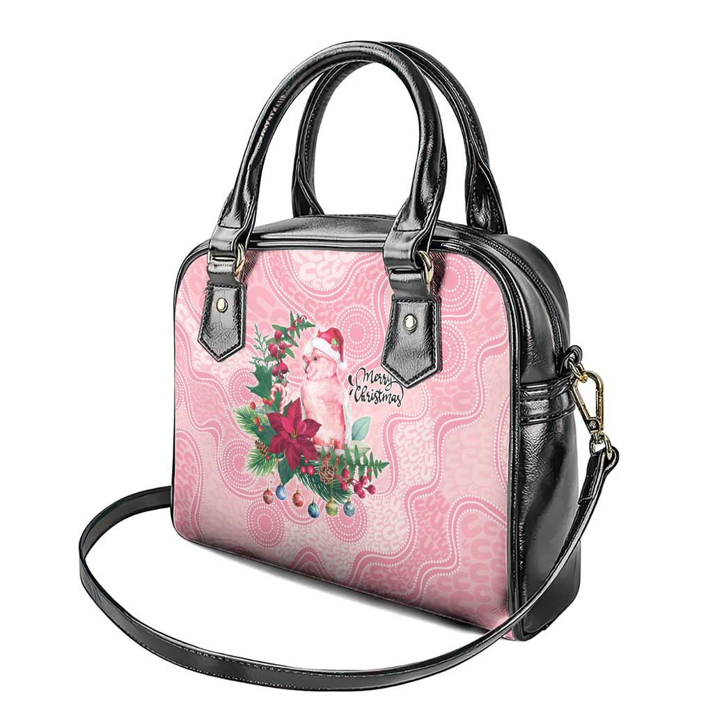 Watercolor Pink Galah Flowers Shoulder Handbag Australia Christmas Vibes - Aussie Hoodie