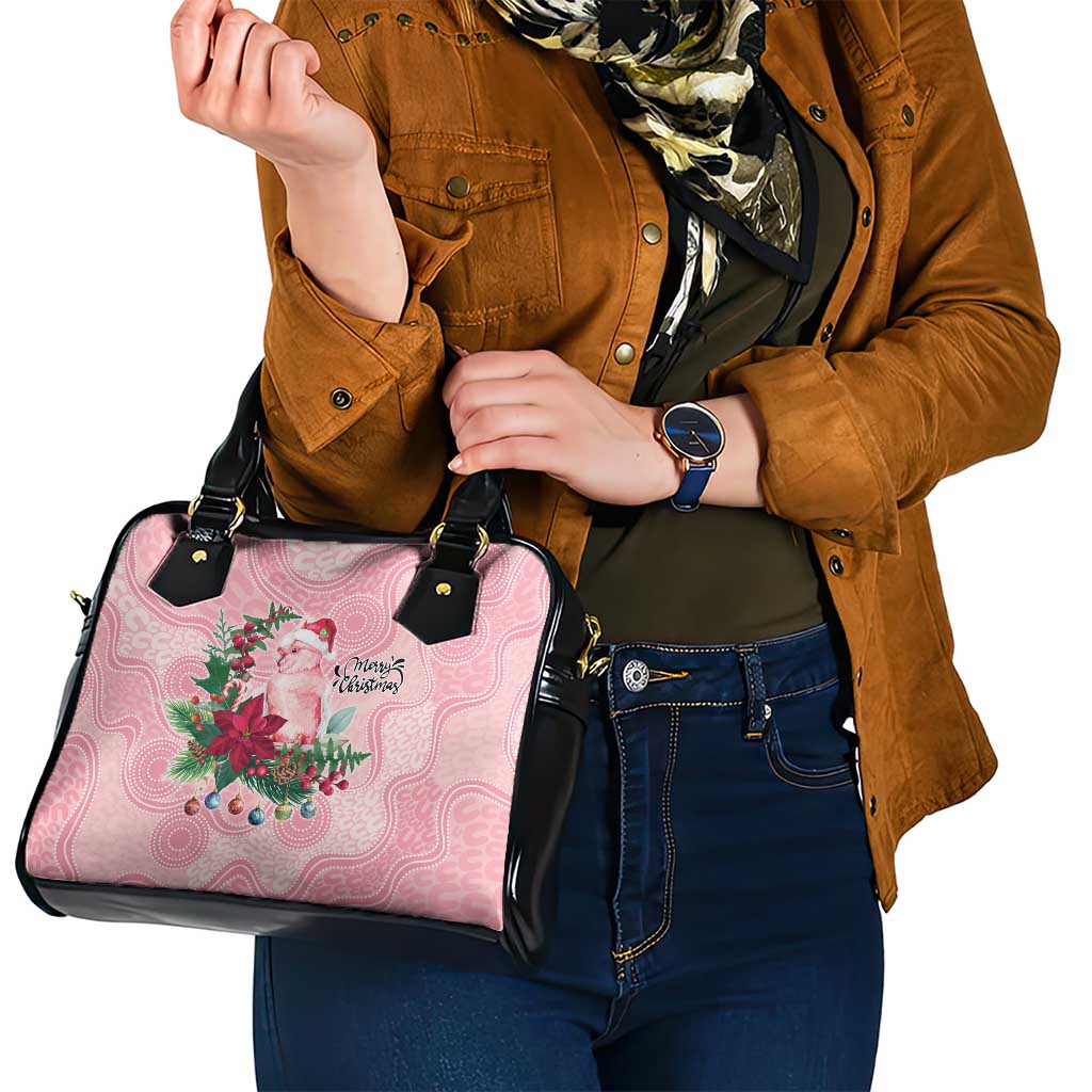 Watercolor Pink Galah Flowers Shoulder Handbag Australia Christmas Vibes - Aussie Hoodie
