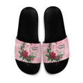 Watercolor Pink Galah Flowers Slide Sandals Australia Christmas Vibes - Aussie Hoodie