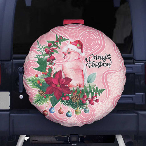 Watercolor Pink Galah Flowers Spare Tire Cover Australia Christmas Vibes - Aussie Hoodie