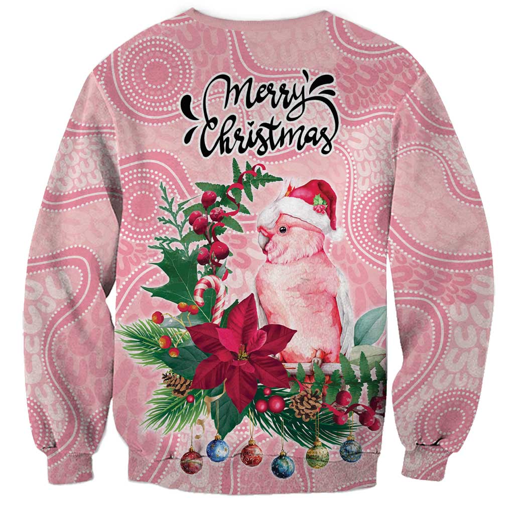 Watercolor Pink Galah Flowers Sweatshirt Australia Christmas Vibes - Aussie Hoodie
