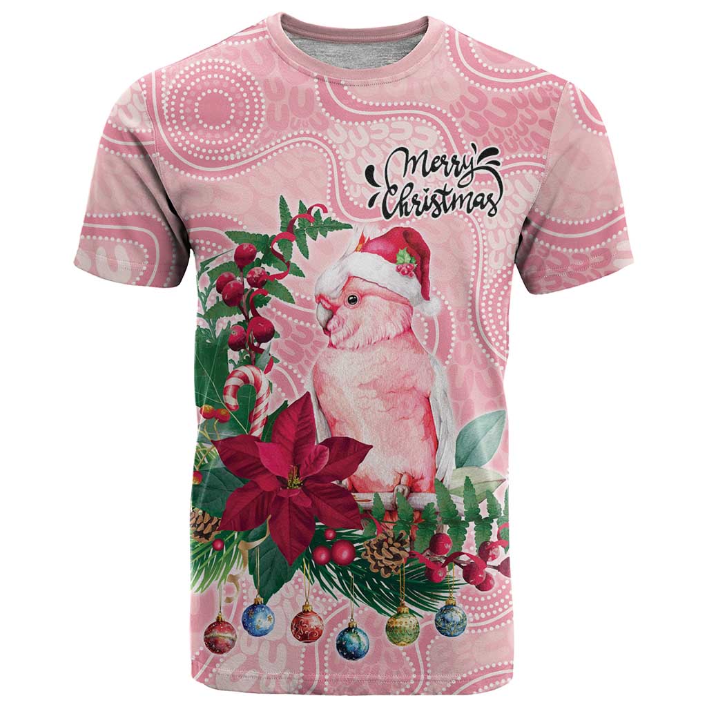 Watercolor Pink Galah Flowers T Shirt Australia Christmas Vibes - Aussie Hoodie