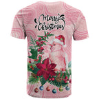 Watercolor Pink Galah Flowers T Shirt Australia Christmas Vibes - Aussie Hoodie
