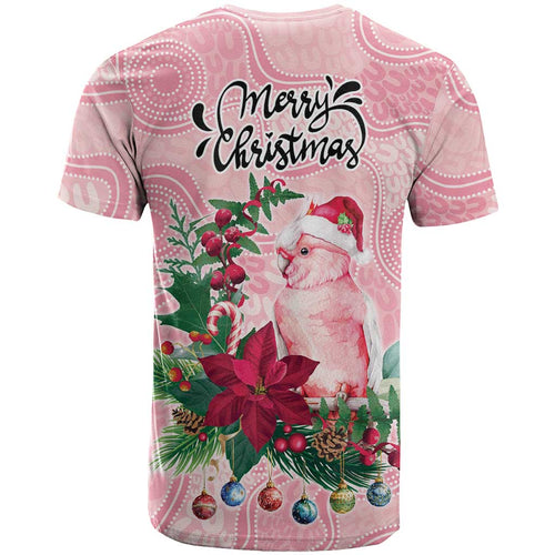 Watercolor Pink Galah Flowers T Shirt Australia Christmas Vibes - Aussie Hoodie