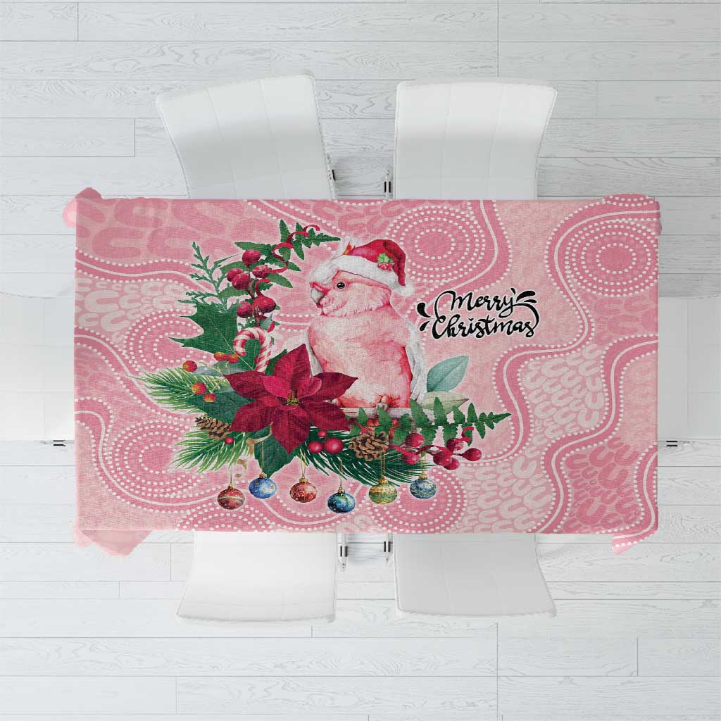 Watercolor Pink Galah Flowers Tablecloth Australia Christmas Vibes - Aussie Hoodie
