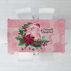 Watercolor Pink Galah Flowers Tablecloth Australia Christmas Vibes - Aussie Hoodie