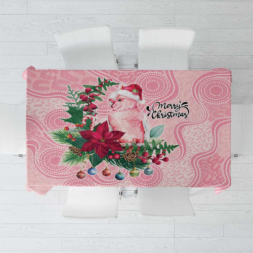Watercolor Pink Galah Flowers Tablecloth Australia Christmas Vibes - Aussie Hoodie