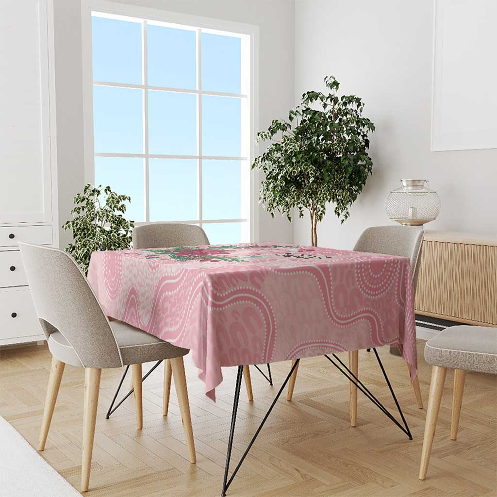 Watercolor Pink Galah Flowers Tablecloth Australia Christmas Vibes - Aussie Hoodie