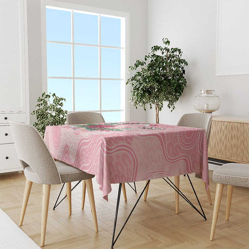 Watercolor Pink Galah Flowers Tablecloth Australia Christmas Vibes - Aussie Hoodie