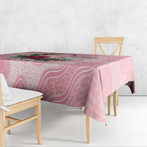Watercolor Pink Galah Flowers Tablecloth Australia Christmas Vibes - Aussie Hoodie