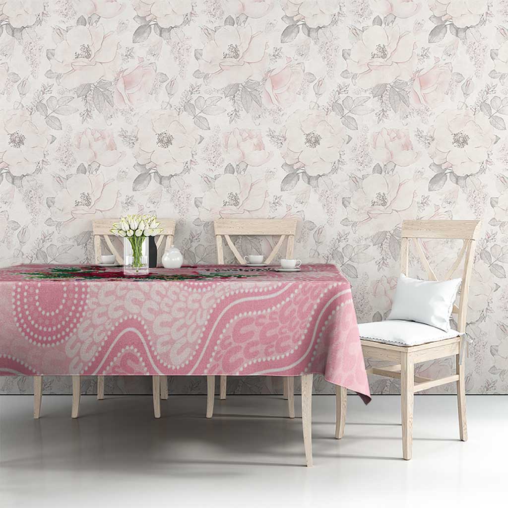 Watercolor Pink Galah Flowers Tablecloth Australia Christmas Vibes - Aussie Hoodie
