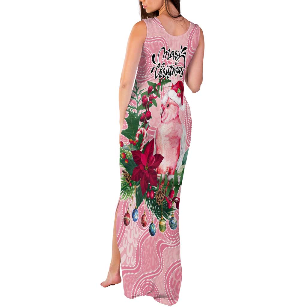 Watercolor Pink Galah Flowers Tank Maxi Dress Australia Christmas Vibes - Aussie Hoodie
