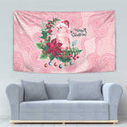 Watercolor Pink Galah Flowers Tapestry Australia Christmas Vibes - Aussie Hoodie
