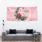 Watercolor Pink Galah Flowers Tapestry Australia Christmas Vibes - Aussie Hoodie