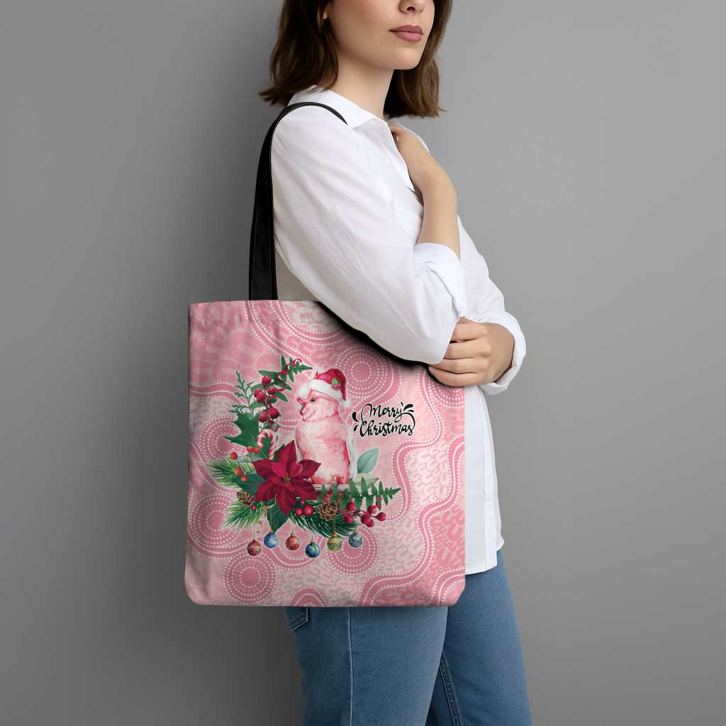 Watercolor Pink Galah Flowers Tote Bag Australia Christmas Vibes - Aussie Hoodie