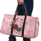 Watercolor Pink Galah Flowers Travel Bag Australia Christmas Vibes - Aussie Hoodie