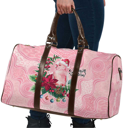 Watercolor Pink Galah Flowers Travel Bag Australia Christmas Vibes - Aussie Hoodie