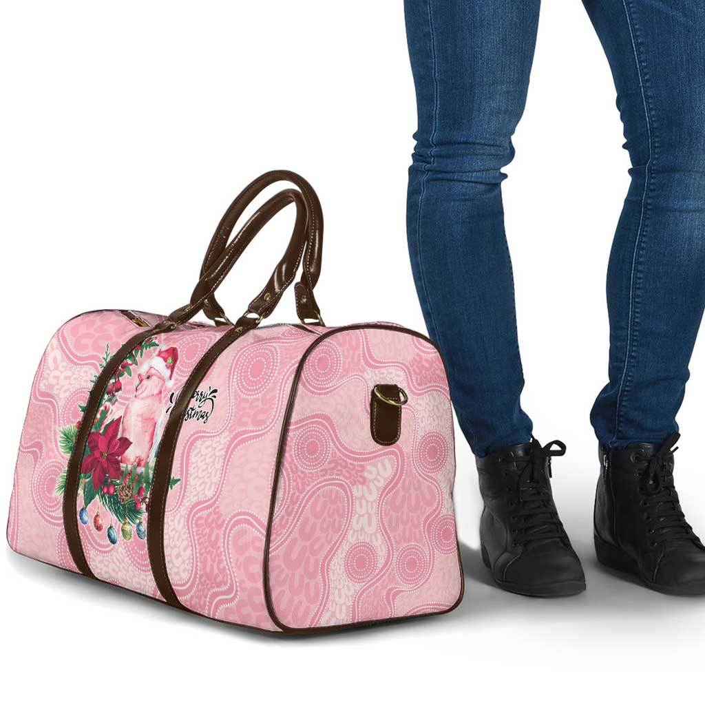 Watercolor Pink Galah Flowers Travel Bag Australia Christmas Vibes - Aussie Hoodie