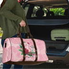 Watercolor Pink Galah Flowers Travel Bag Australia Christmas Vibes - Aussie Hoodie