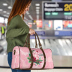 Watercolor Pink Galah Flowers Travel Bag Australia Christmas Vibes - Aussie Hoodie
