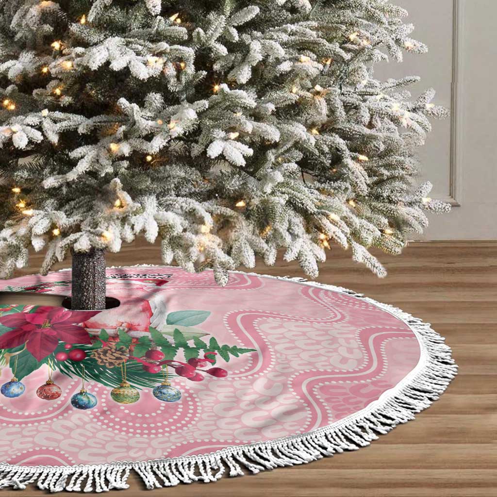 Watercolor Pink Galah Flowers Tree Skirt Australia Christmas Vibes - Aussie Hoodie