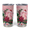 Watercolor Pink Galah Flowers Tumbler Cup Australia Christmas Vibes - Aussie Hoodie