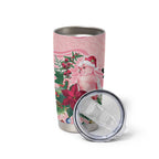Watercolor Pink Galah Flowers Tumbler Cup Australia Christmas Vibes - Aussie Hoodie