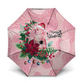 Watercolor Pink Galah Flowers Umbrella Australia Christmas Vibes - Aussie Hoodie