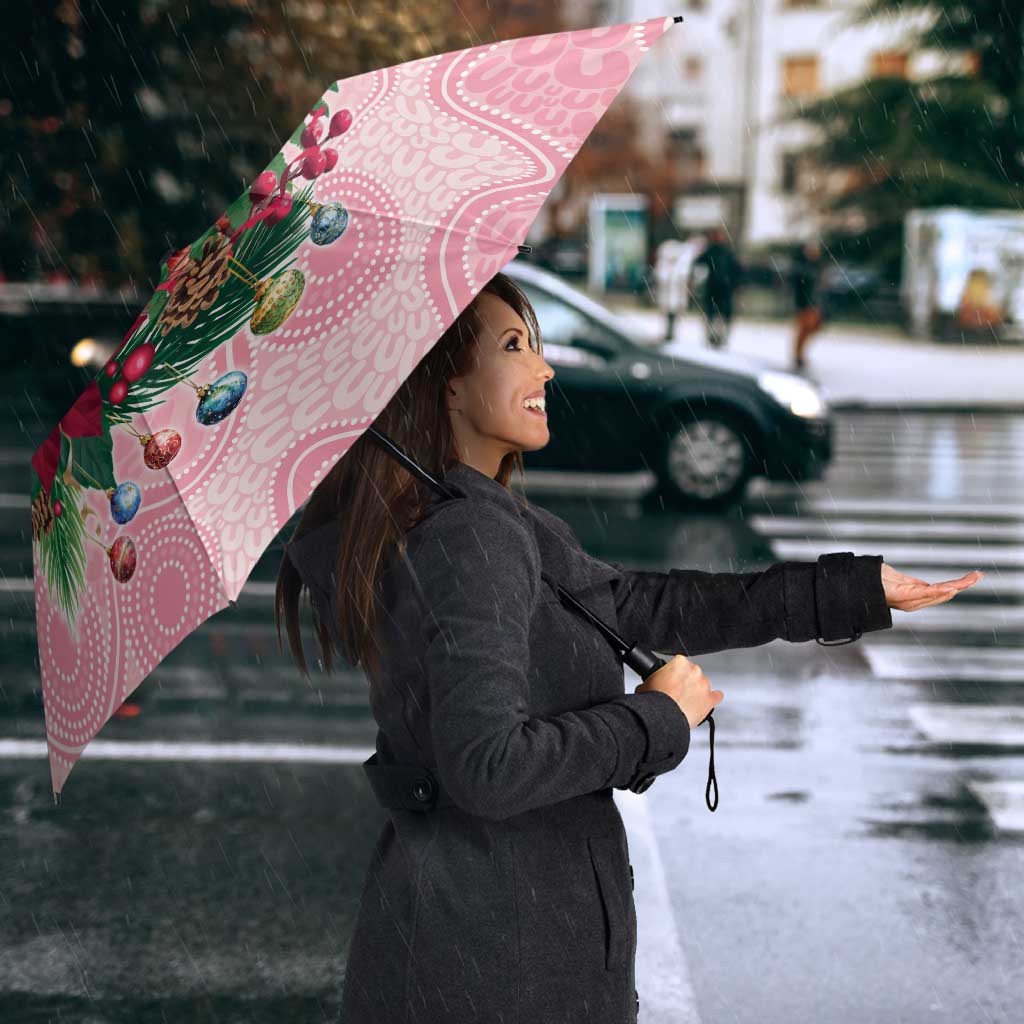 Watercolor Pink Galah Flowers Umbrella Australia Christmas Vibes - Aussie Hoodie