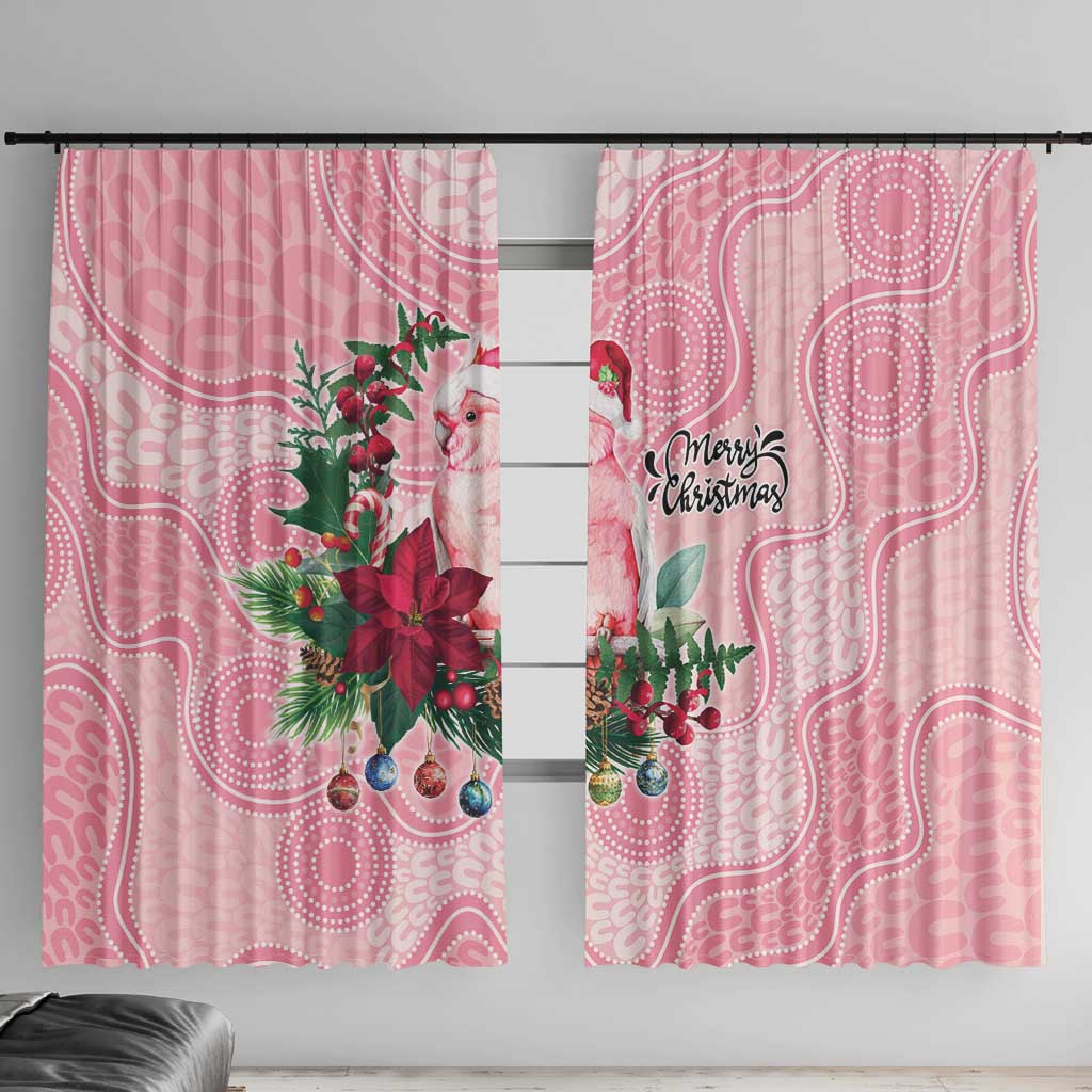 Watercolor Pink Galah Flowers Window Curtain Australia Christmas Vibes - Aussie Hoodie