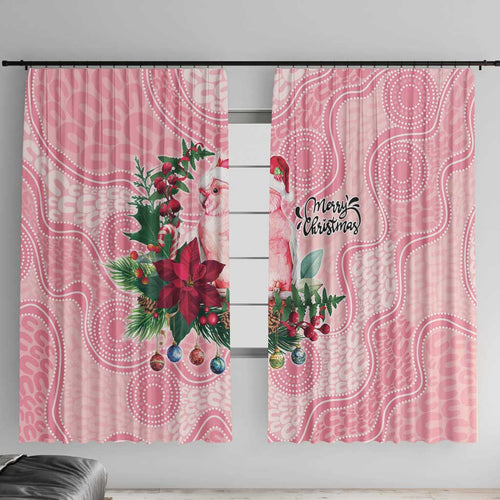 Watercolor Pink Galah Flowers Window Curtain Australia Christmas Vibes - Aussie Hoodie