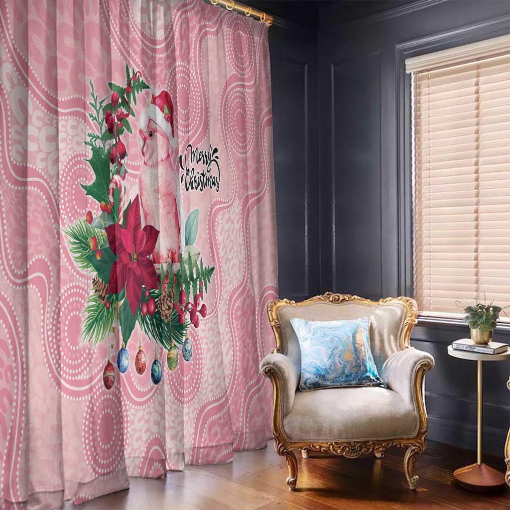 Watercolor Pink Galah Flowers Window Curtain Australia Christmas Vibes - Aussie Hoodie