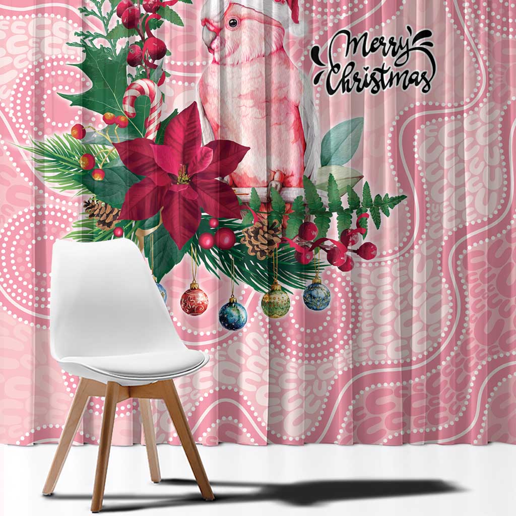 Watercolor Pink Galah Flowers Window Curtain Australia Christmas Vibes - Aussie Hoodie