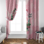 Watercolor Pink Galah Flowers Window Curtain Australia Christmas Vibes - Aussie Hoodie
