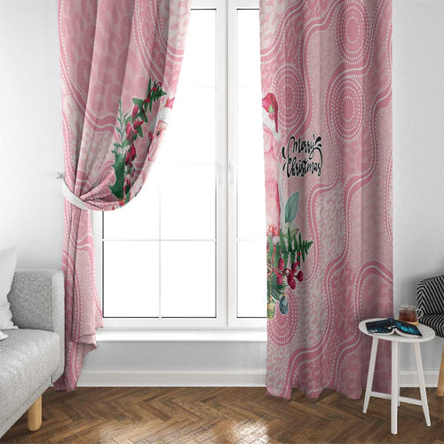 Watercolor Pink Galah Flowers Window Curtain Australia Christmas Vibes - Aussie Hoodie