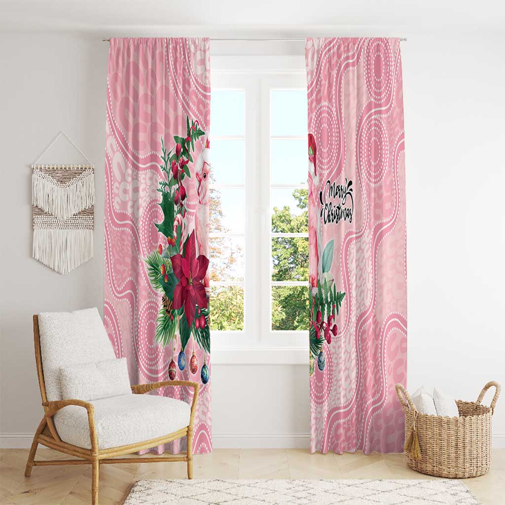 Watercolor Pink Galah Flowers Window Curtain Australia Christmas Vibes - Aussie Hoodie