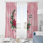 Watercolor Pink Galah Flowers Window Curtain Australia Christmas Vibes - Aussie Hoodie