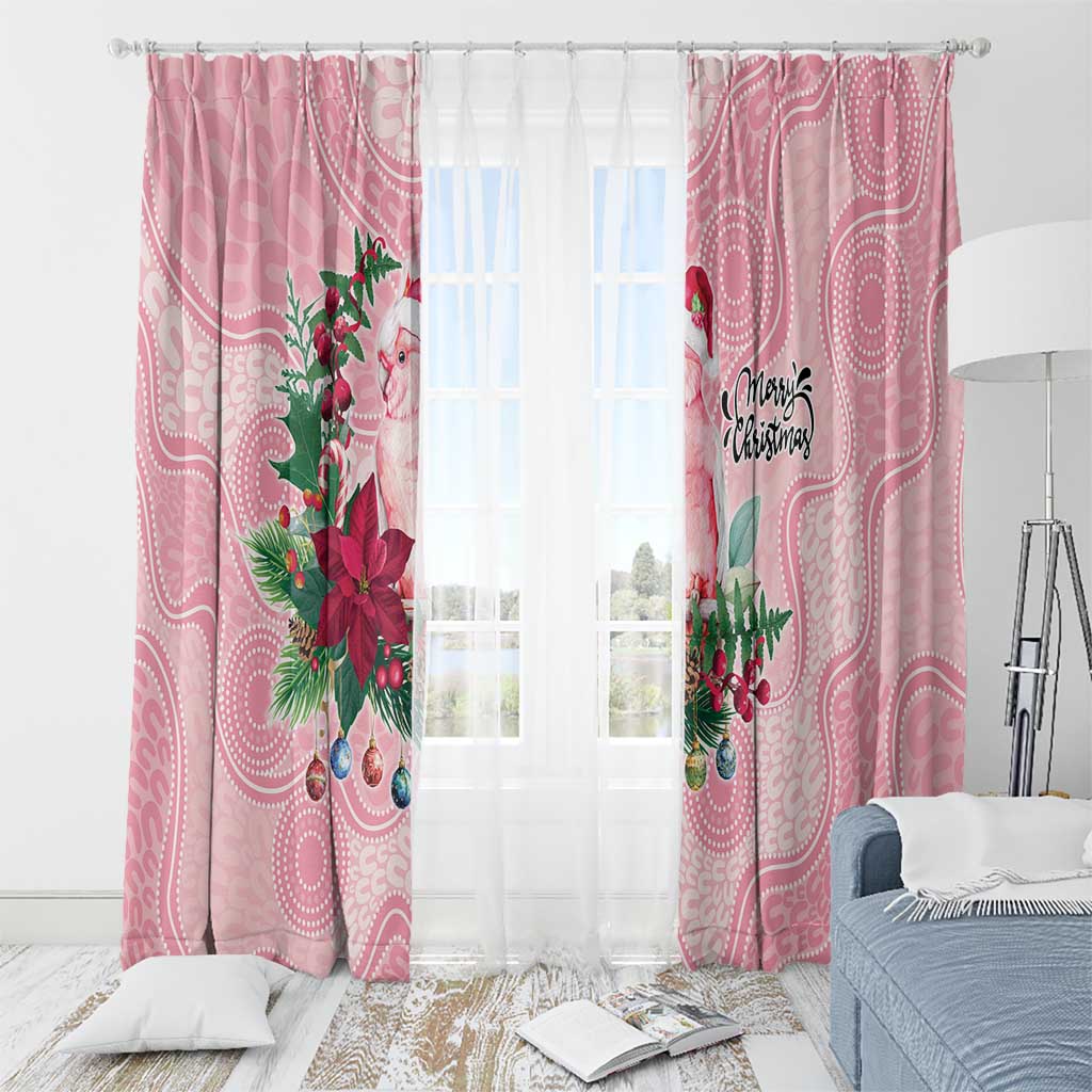 Watercolor Pink Galah Flowers Window Curtain Australia Christmas Vibes - Aussie Hoodie