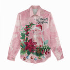 Watercolor Pink Galah Flowers Women Casual Shirt Australia Christmas Vibes - Aussie Hoodie