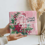 Watercolor Pink Galah Flowers Wrapping Paper Australia Christmas Vibes - Aussie Hoodie